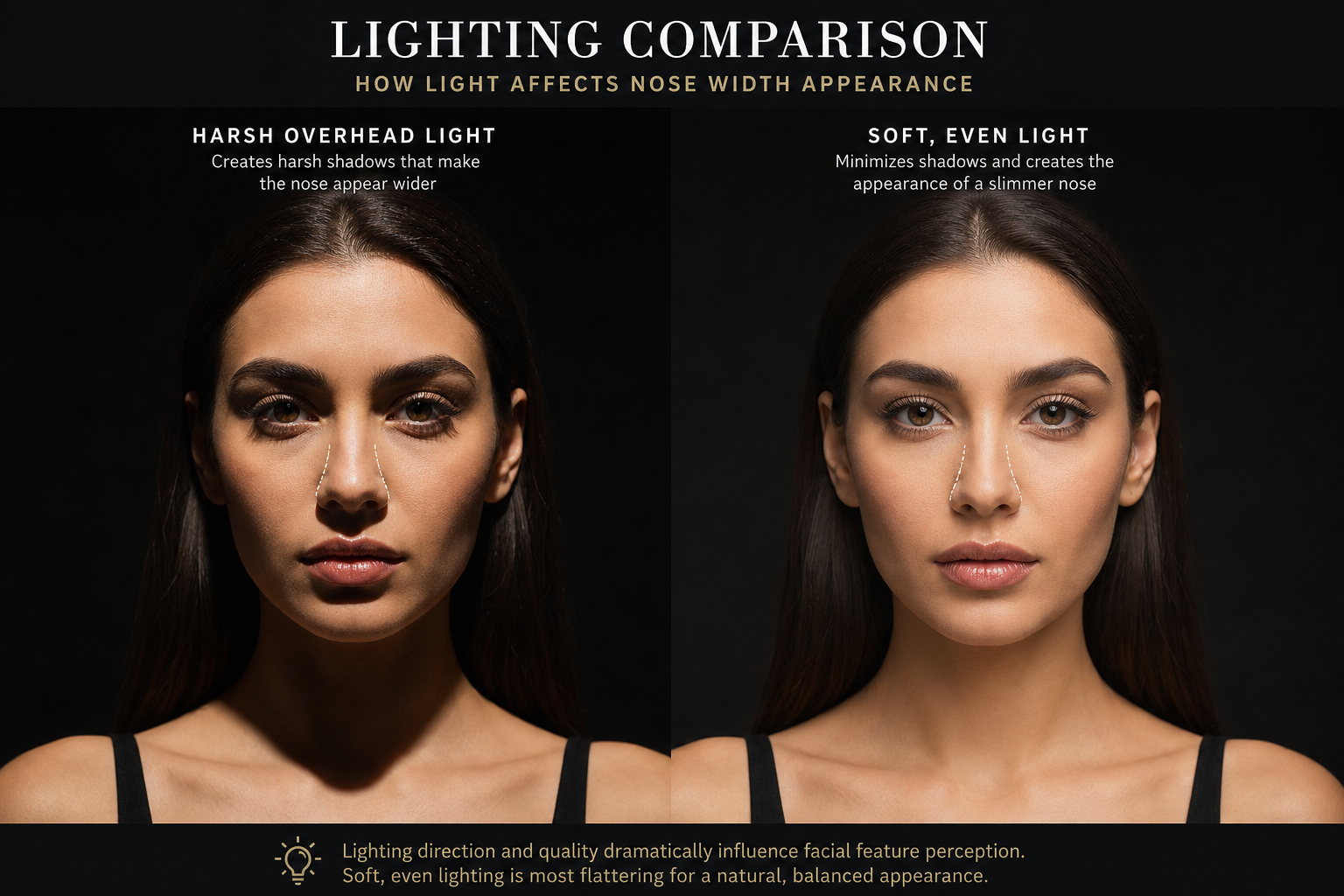 How to read before-and-after nose photos